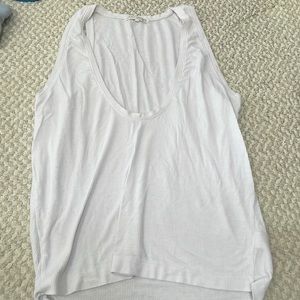 Joah Brown white scoop neck